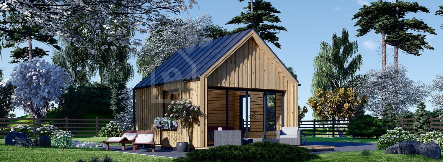 Casa in legno abitabili SALLY (Coibentata, 44 mm + rivestimento), 20 m² visualization 1