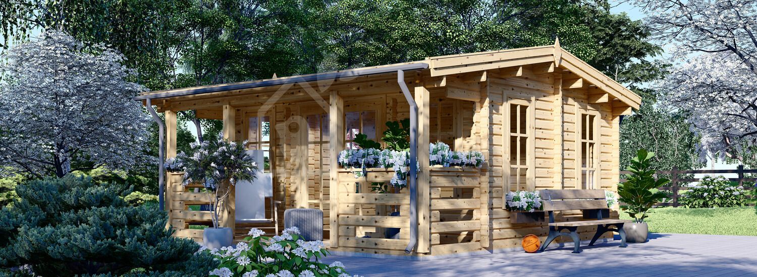 Casetta in legno da giardino ROYAL S (44 mm), 5x5 m, 25 m² visualization 1