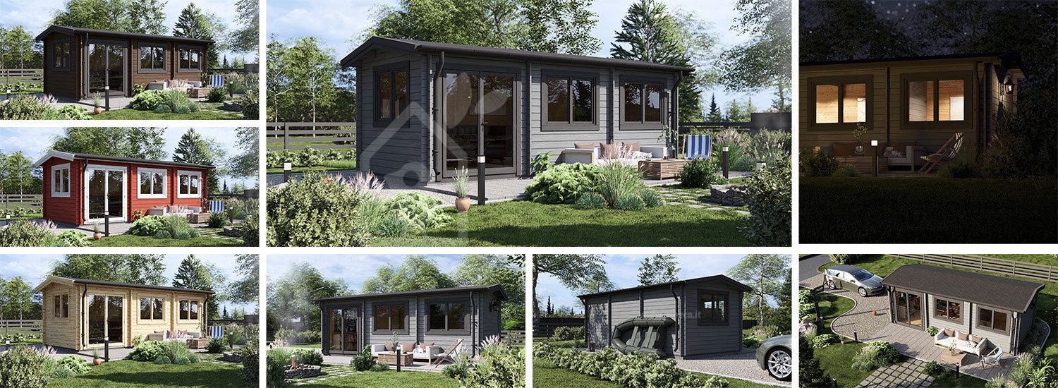 Casetta in legno da giardino ELEONORA (34 mm), 6.6x3 m, 18 m² visualization 1