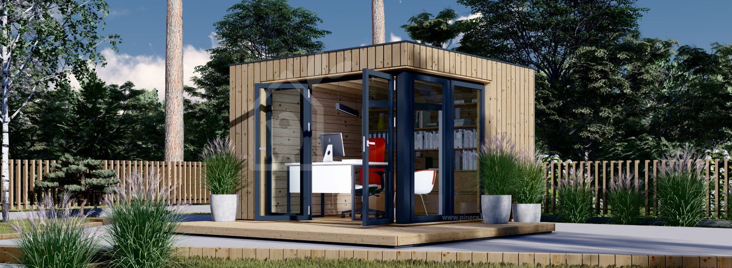 Ufficio in legno da giardino PREMIUM (Coibentata, 34 mm + rivestimento), 3x3 m, 9 m² visualization 1