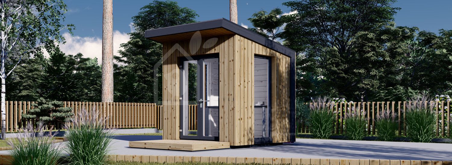 Ufficio in legno da giardino EVELIN (34 mm + rivestimento), 2x2 m, 4 m² visualization 1