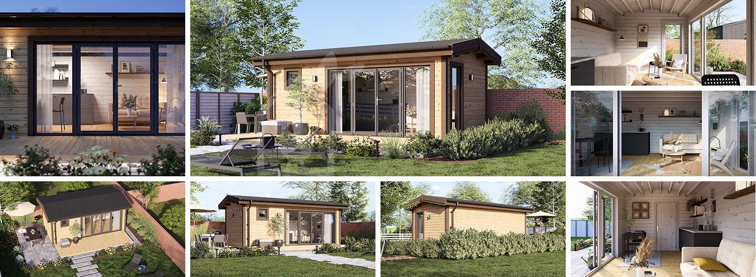 Casetta in legno da giardino ARTUR PLUS (34 mm + rivestimento), 6x3 m, 18 m² visualization 1