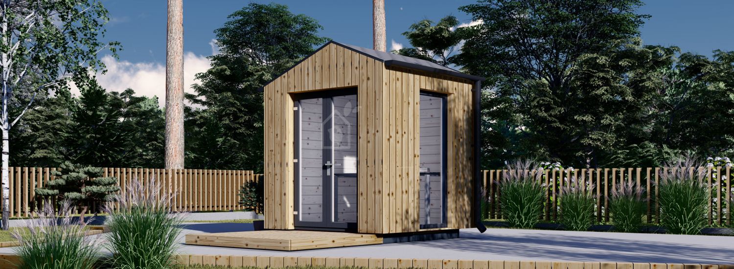 Ufficio in legno da giardino TONIA (Coibentata, 34 mm + rivestimento), 2x2 m, 4 m² visualization 1