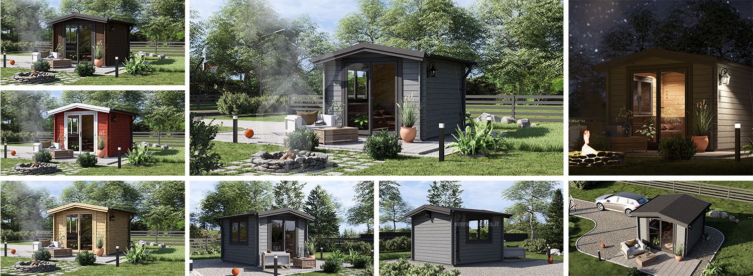 Casetta in legno da giardino ADAM (34 mm), 3x3 m, 9 m² visualization 1