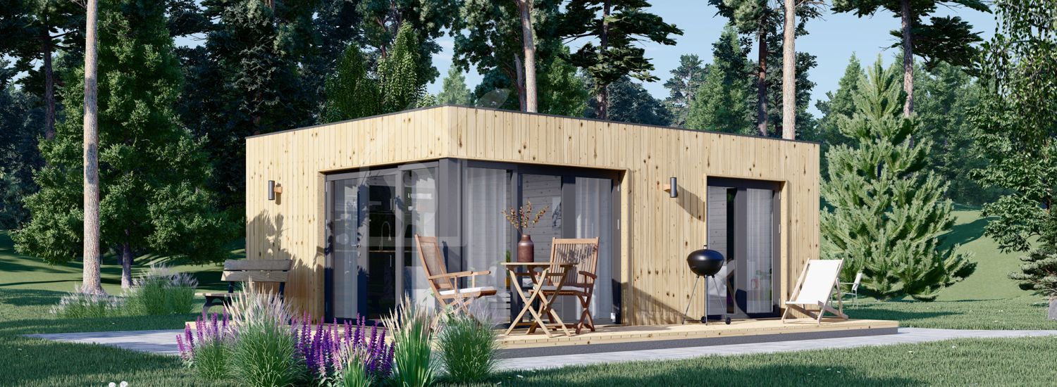 Casa in legno PREMIUM S (Coibentata, 34 mm + rivestimento), 6.5x4.5 m, 30 m² visualization 1