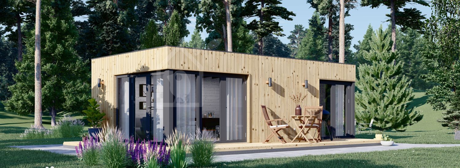 Casa in legno PREMIUM (34 mm + rivestimento),  7.5x4 m, 30 m² visualization 1