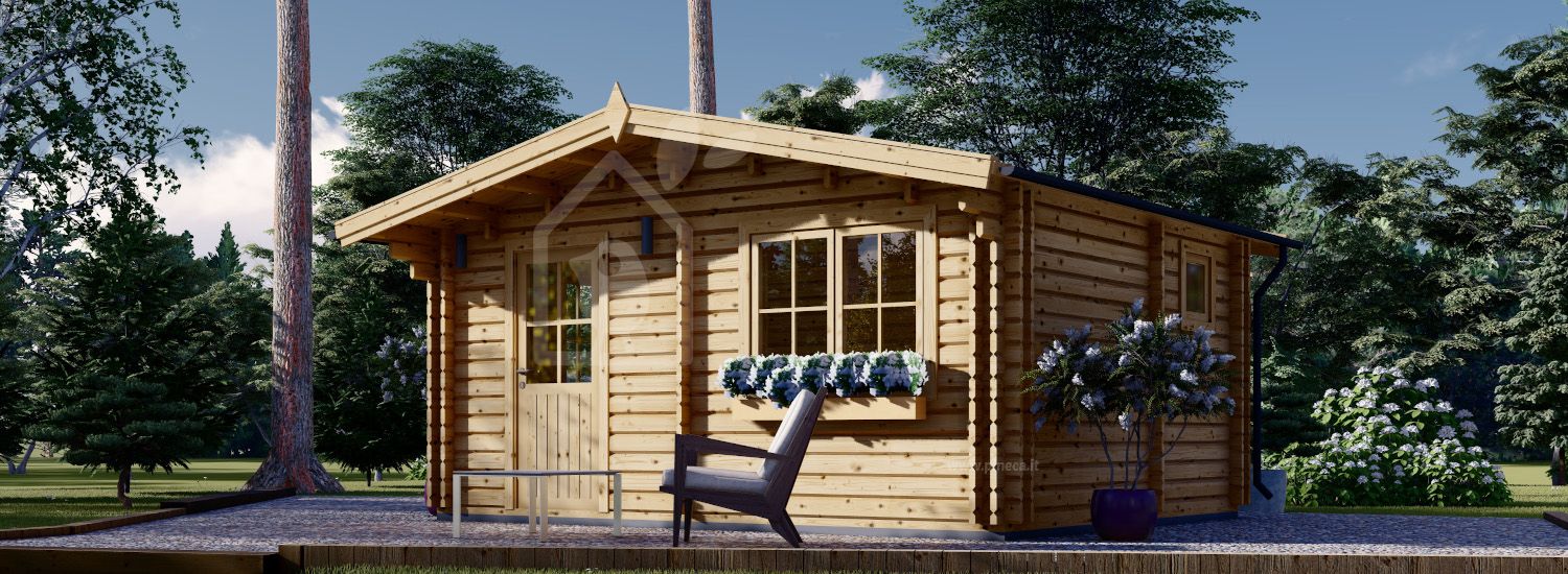 Casetta in legno da giardino NINA S (Coibentata, 44+44 mm), 6x6 m, 36 m² visualization 1