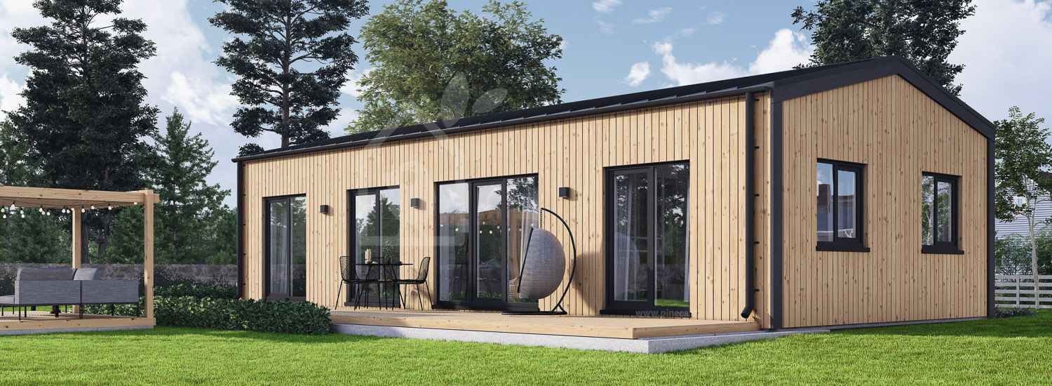 Casa in legno abitabile NICOLE RV (Coibentata PLUS, 44 mm + rivestimento), 67 m² visualization 1