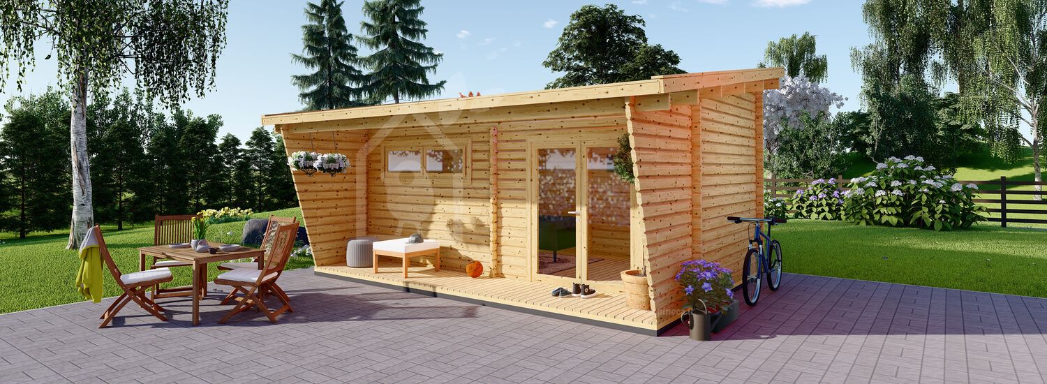 Casetta in legno da giardino HORTA (44 mm), 6x3 m, 18 m² visualization 1