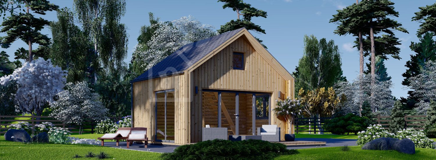 Casa in legno abitabile SARA (Coibentata, 34 mm + rivestimento), 20 m² visualization 1