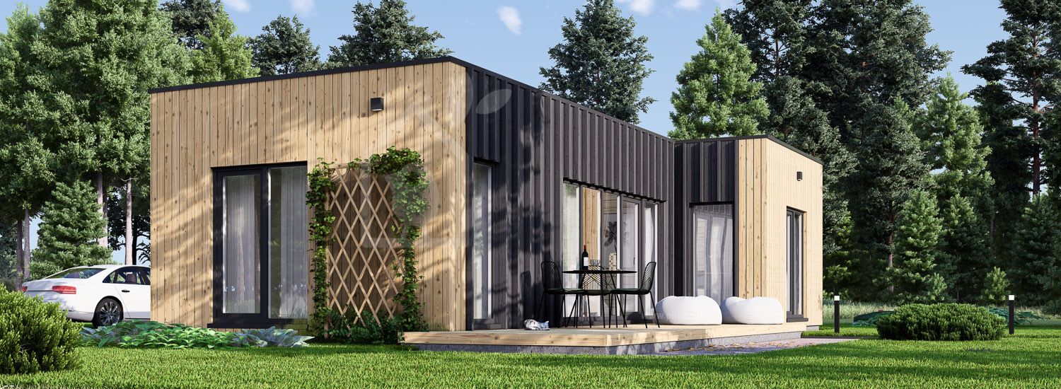 Casa in legno abitabile LUCIA 2 RV (Coibentata PLUS, 44 mm + rivestimento), 50 m² visualization 1