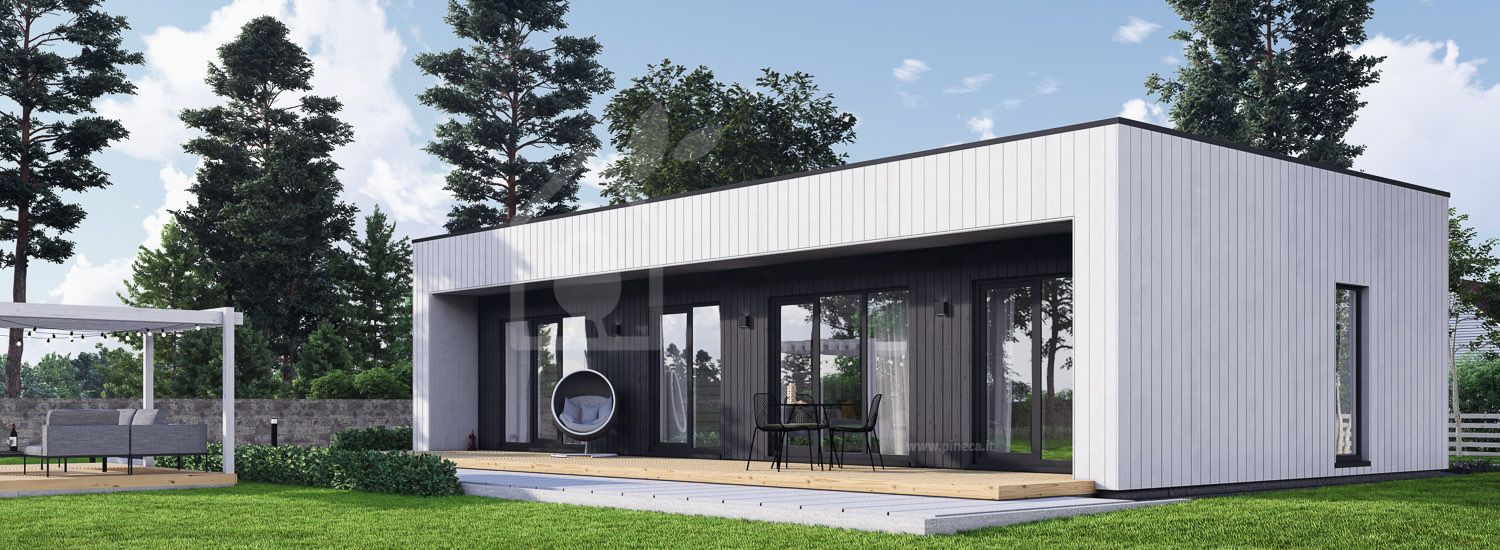 Casa prefabbricata abitabile KAYA 3 PV (Coibentata PLUS, 44 mm + rivestimento), 70 m² visualization 1