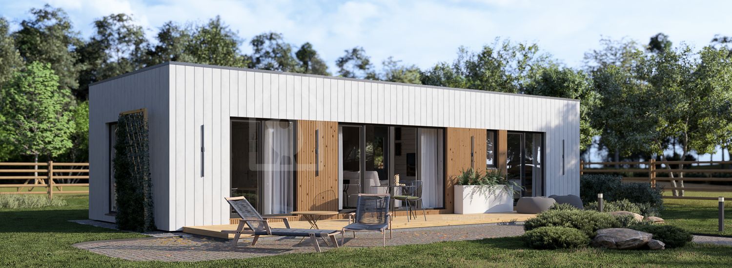 Casa prefabbricata abitabile BELLA I PV (Coibentata PLUS, 44 mm + rivestimento), 46 m² visualization 1
