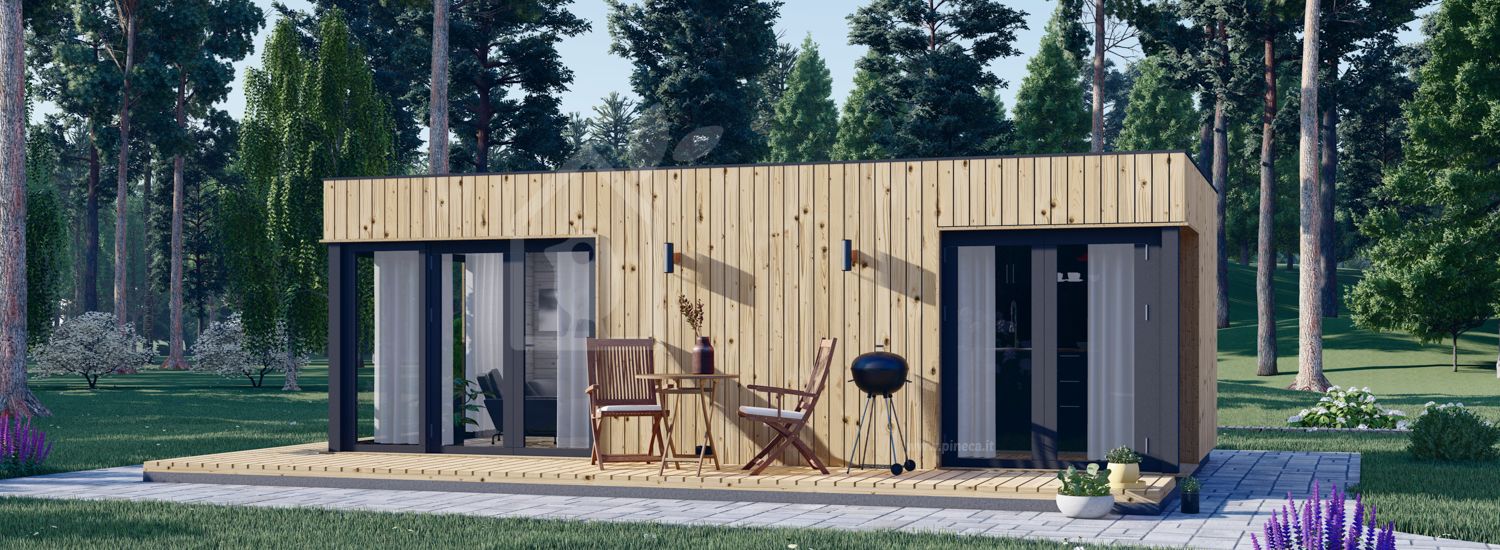 Casa in legno PREMIUM (34 mm + rivestimento),  7.5x4 m, 30 m² visualization 1