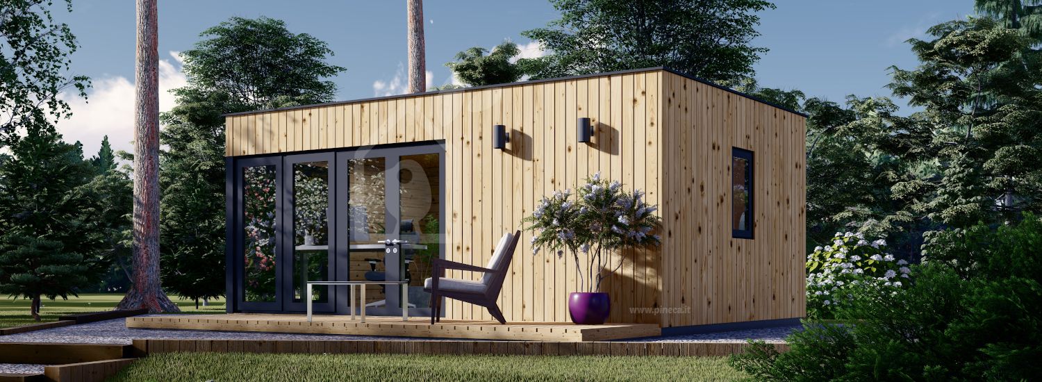 Ufficio in legno da giardino PREMIUM (34 mm + rivestimento), 6x4 m, 24 m² visualization 1