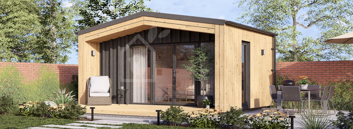 Casetta in legno da giardino PIA PLUS (Coibentata, 34 mm + rivestimento), 5x3 m, 12 m² visualization 1