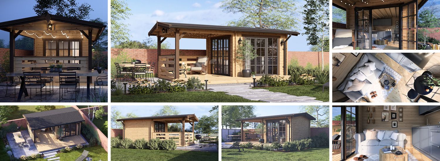Casetta in legno da giardino LILI (34 mm), 6x3 m, 8 m² visualization 1