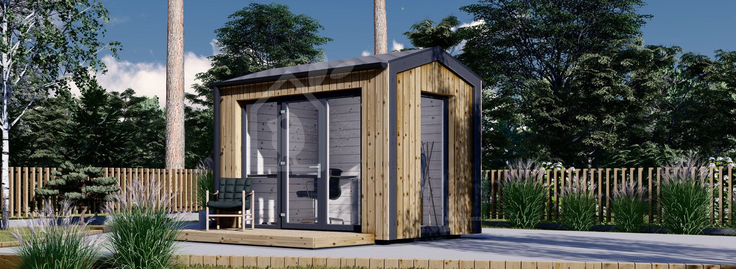 Ufficio in legno da giardino EMMY (34 mm + rivestimento), 3x2 m, 6 m² visualization 1
