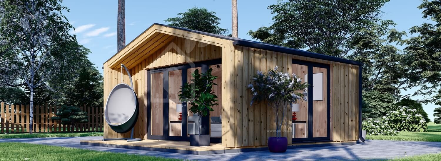 Casetta in legno da giardino PIA (Coibentata, struttura in legno), 5.2 x 4.9 m, 18 m² visualization 1