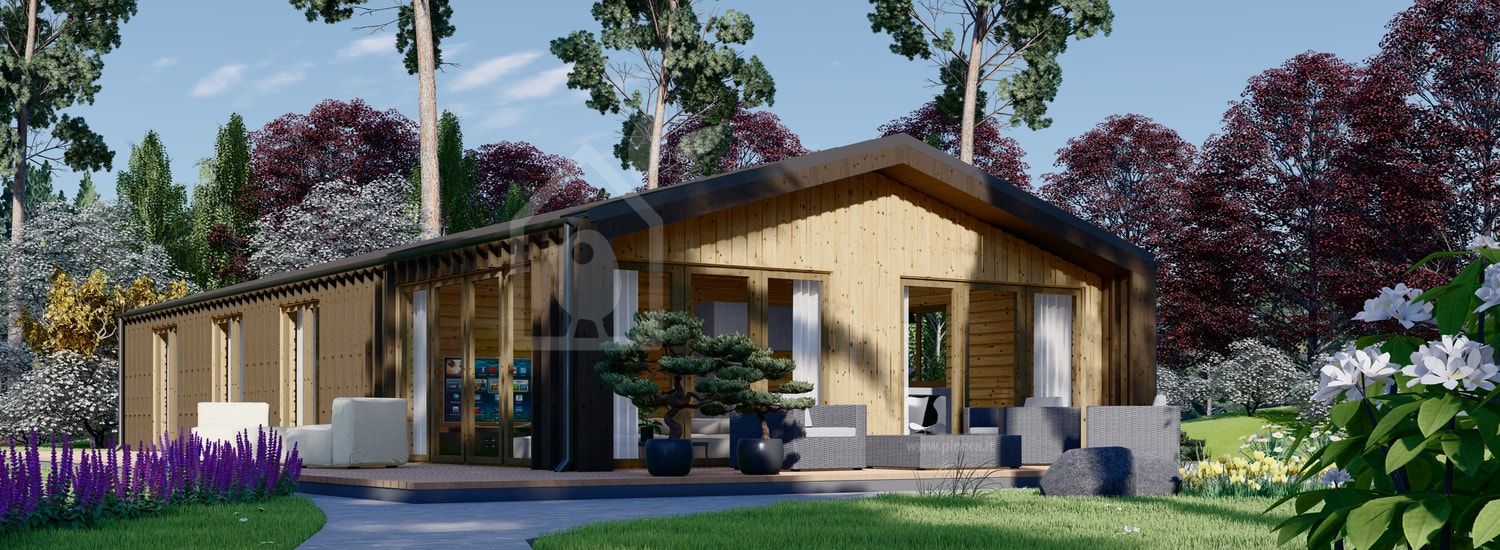 Casa in legno ROBERTA (44 mm + rivestimento), 110 m² visualization 1