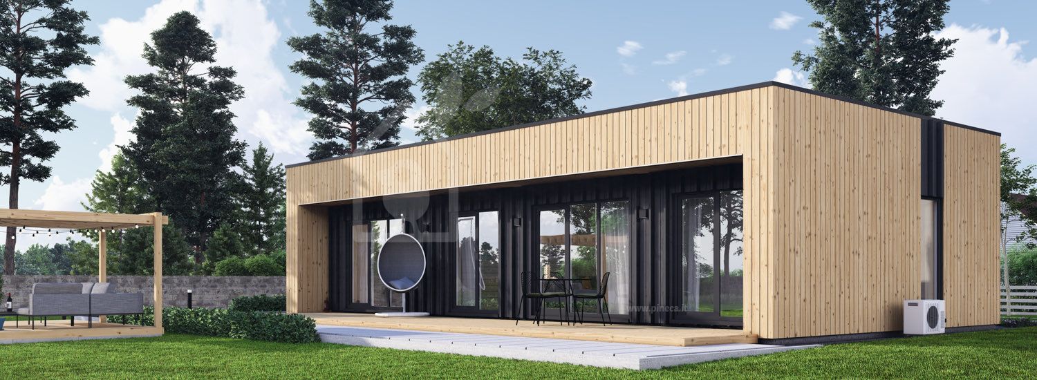 Casa in legno abitabile KAYA 3 RV (Coibentata PLUS, 44 mm + rivestimento), 70 m² visualization 1