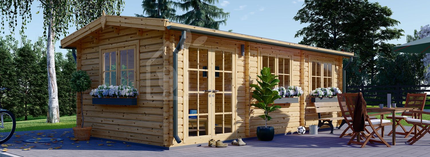 Casetta in legno da giardino ELEONORA (44 mm), 6.6x3 m, 19.8 m² visualization 1