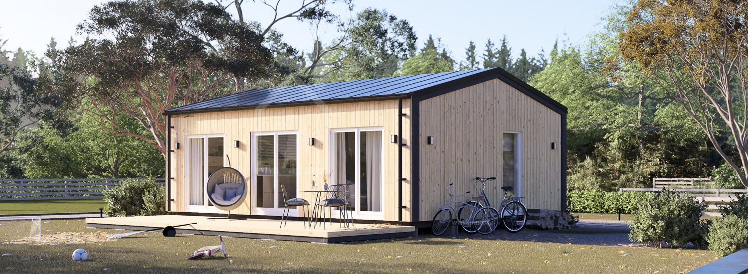 Casa in legno abitabile ANGELA S (Coibentata, 44 mm + rivestimento), 6x9 m, 45 m² visualization 1