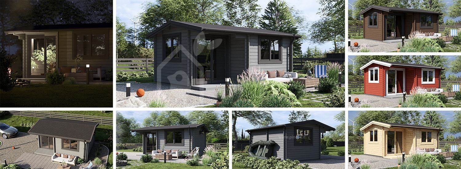 Casetta in legno da giardino OSLO (44 mm), 5x4 m, 20 m² visualization 1