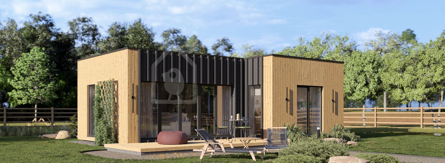 Casa in legno abitabile LUCIA 1 RV (Coibentata PLUS, 44 mm + rivestimento), 57 m² visualization 1
