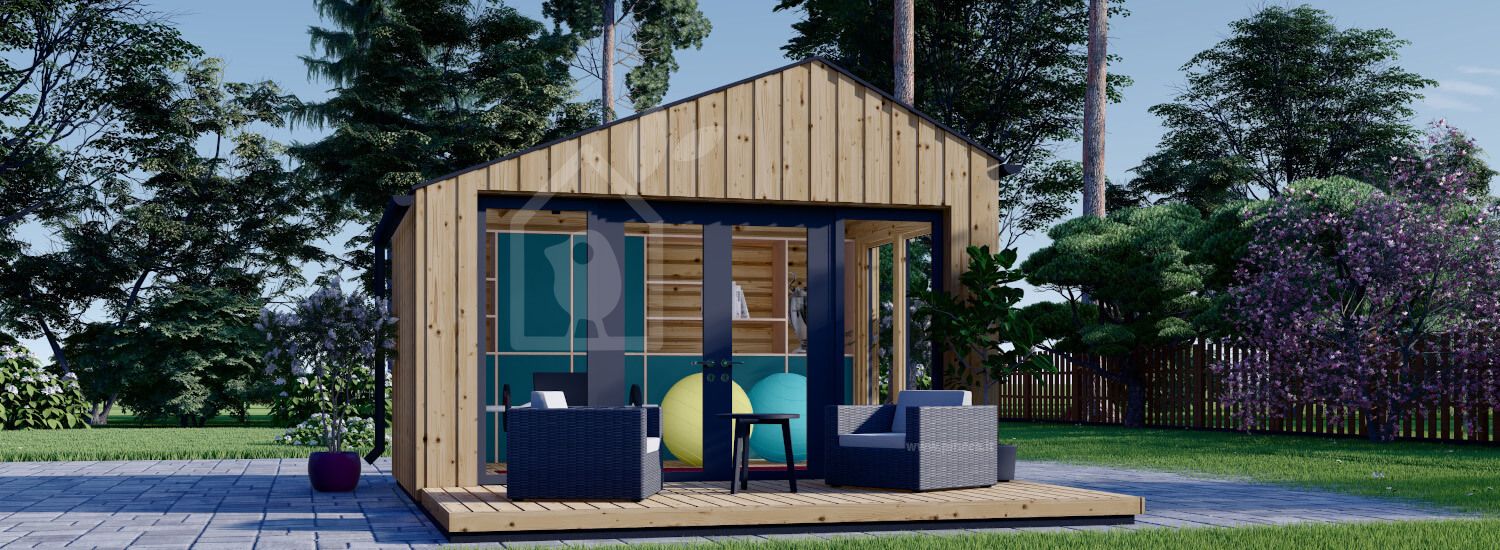 Casetta in legno da giardino TONIA (Coibentata, 34 mm + rivestimento), 4x3 m, 12 m² visualization 1