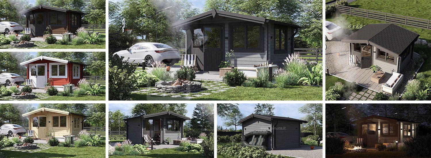Casetta in legno da giardino LILLE (44 mm), 4x3 m, 12 m² visualization 1