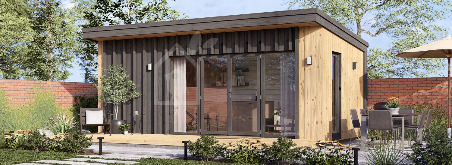 Casetta in legno da giardino EVELIN PLUS (34 mm + rivestimento), 6x3 m, 15 m² visualization 1