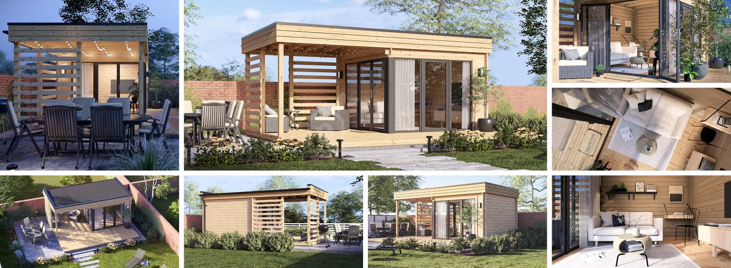 Casetta in legno da giardino IDA (34 mm), 6x3 m, 8 m² visualization 1