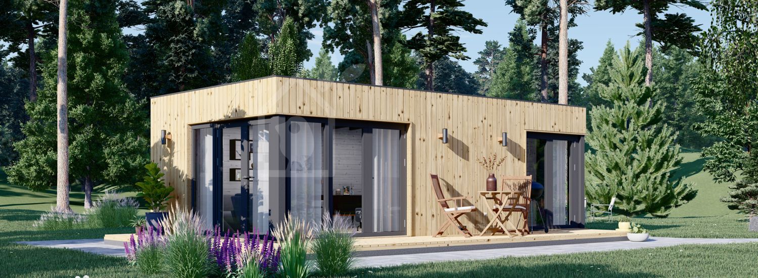 Casa in legno PREMIUM (Coibentata, 34 mm + rivestimento), 7.5x4 m, 30 m² visualization 1