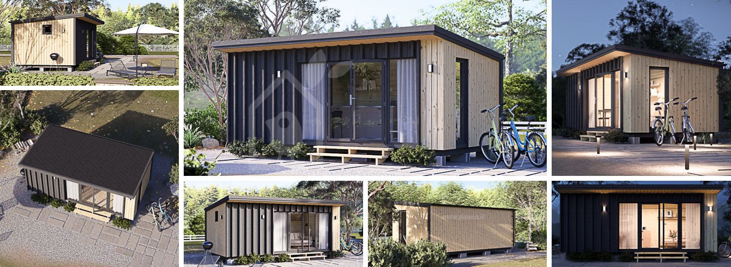 Casa mobile EVELIN M (Coibentata, 34 mm + rivestimento), 6x3 m, 15 m²  visualization 1