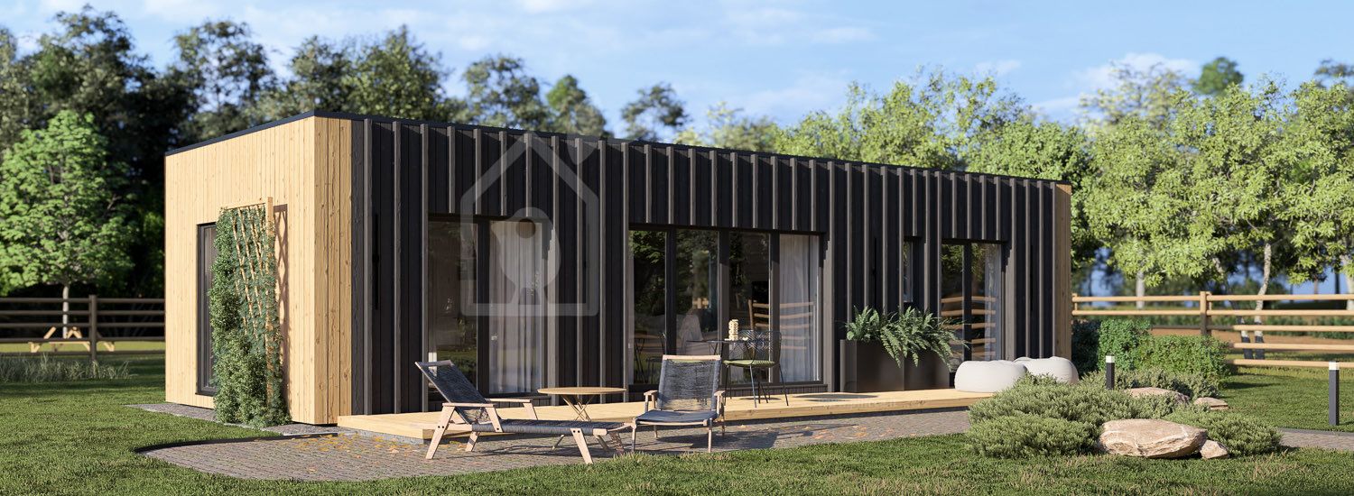 Casa in legno abitabile BELLA I RV (Coibentata PLUS, 44 mm + rivestimento), 46 m² visualization 1