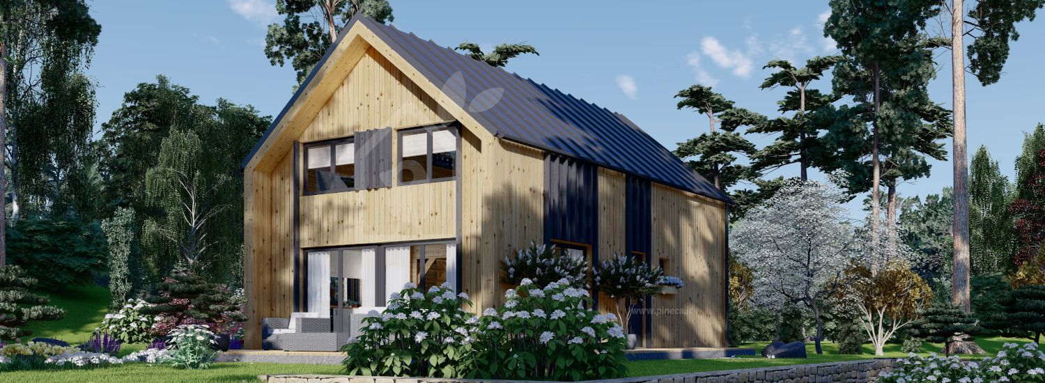 Casa in legno ASTRID (44 mm + rivestimento), 120 m² visualization 1