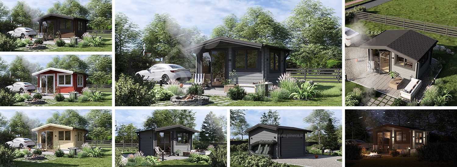 Casetta in legno da giardino WISSOUS (34 mm), 4x3 m, 12 m² visualization 1
