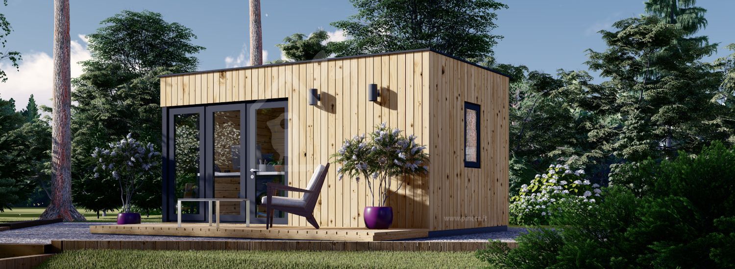 Ufficio in legno da giardino PREMIUM (Coibentata, 34 mm + rivestimento), 5x3 m, 15 m² visualization 1