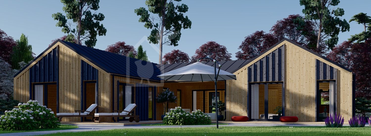 Casa in legno SCARLET (44 mm + rivestimento), 160 m² visualization 1