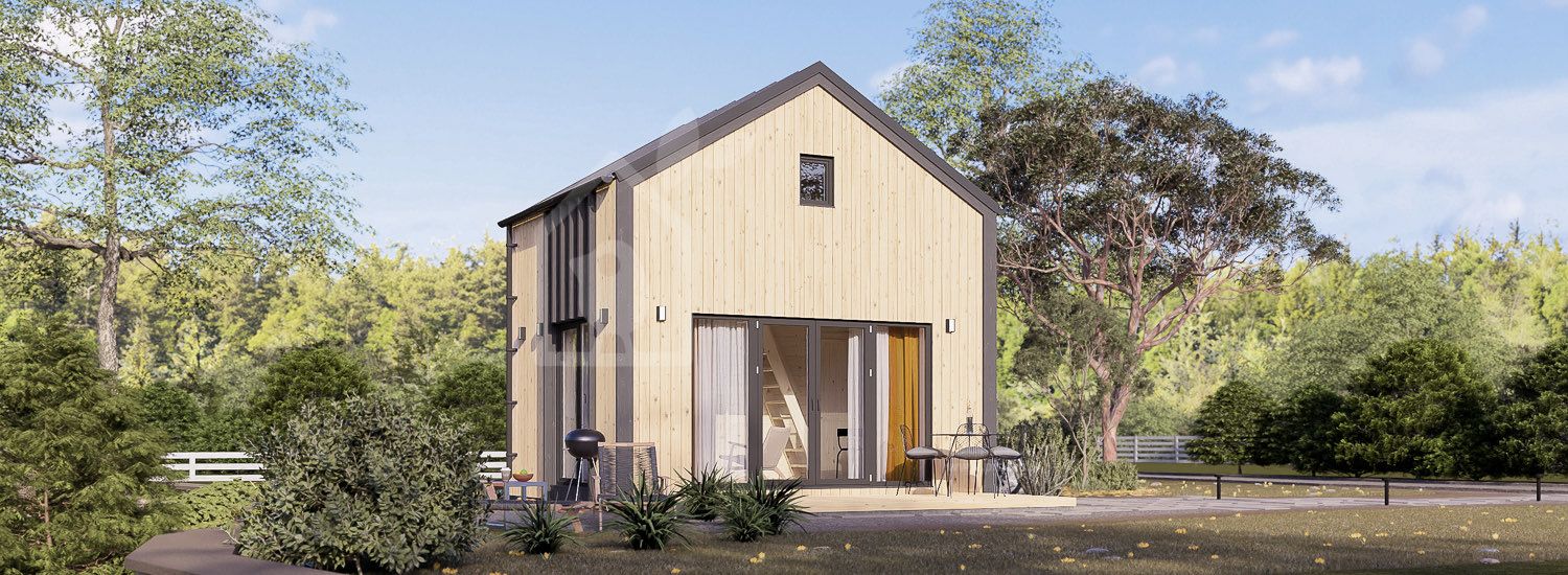 Casa in legno abitabile SARA RV (Coibentata PLUS, 34 mm + rivestimento), 20 m² visualization 1