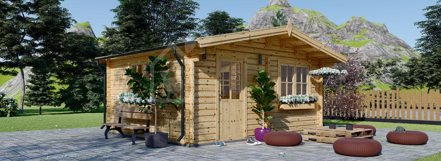 Casetta in legno da giardino NINA (44 mm), 6x6 m, 36 m² visualization 1