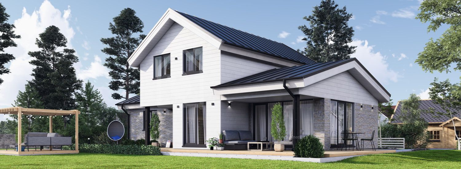 Casa prefabbricata abitabile HOLLAND PV (Coibentata PLUS, 44 mm + rivestimento), 116 m² visualization 1