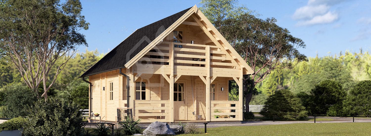 Casa in legno LIVINGTON S (44 mm), 50 m² visualization 1