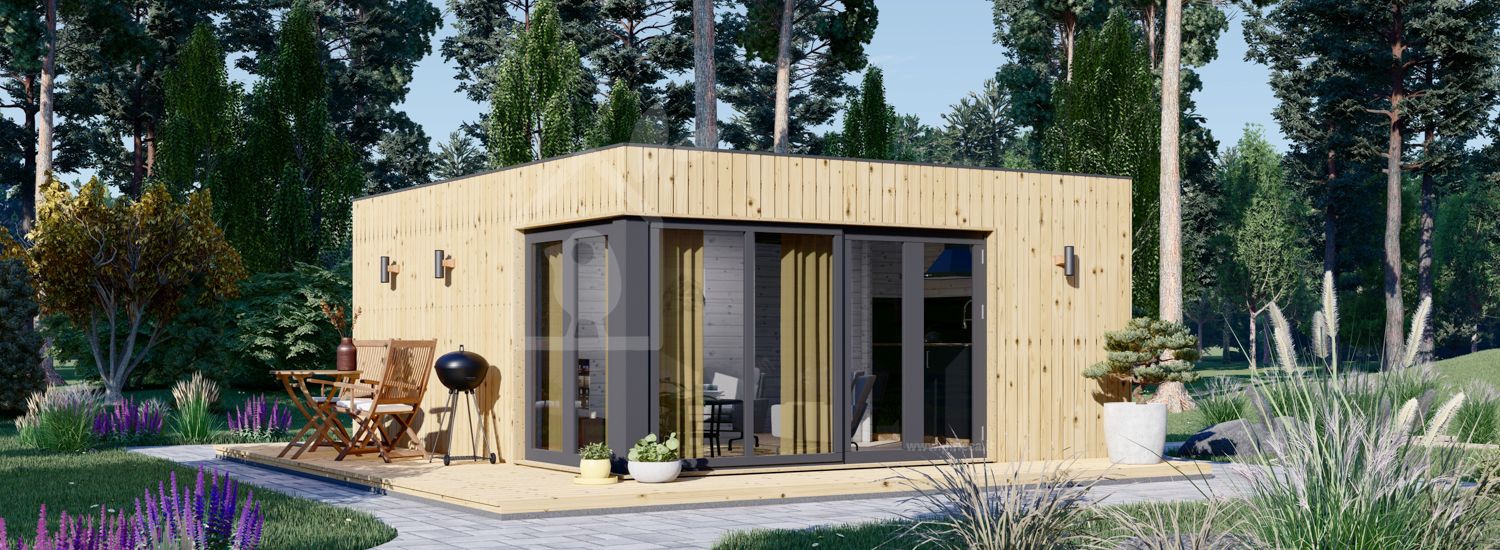 Casa in legno PREMIUM (Coibentata PLUS, 34 mm + rivestimento), 6x5 m, 30 m² visualization 1