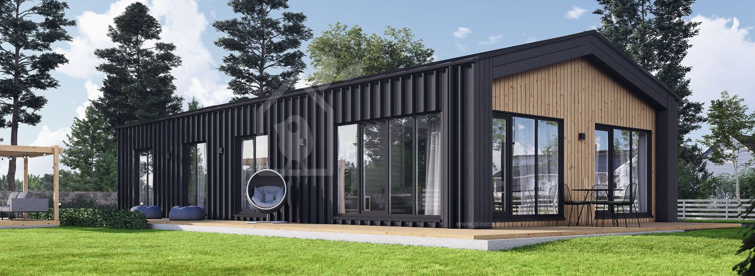 Casa in legno abitabile ROBERTA RV (Coibentata PLUS, 44 mm + rivestimento), 95 m² visualization 1